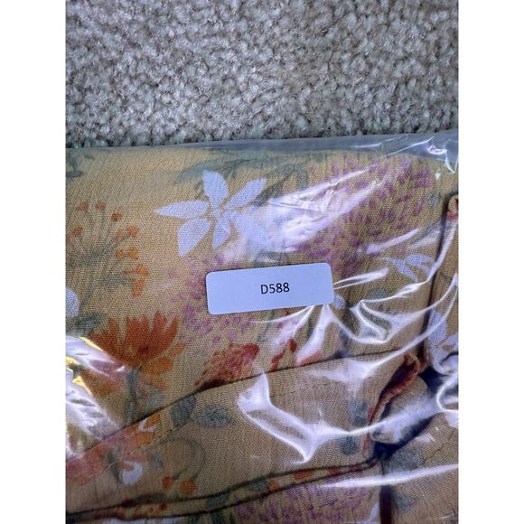 Pink Rose Womens Open Blouse Sz M Floral Rayon D588 - Picture 9 of 9